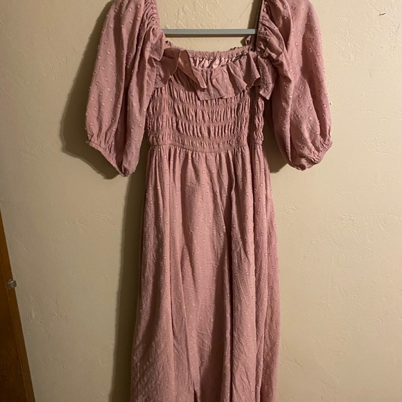 Puffed Sleeve Smocked Dress - Picture 4 of 4